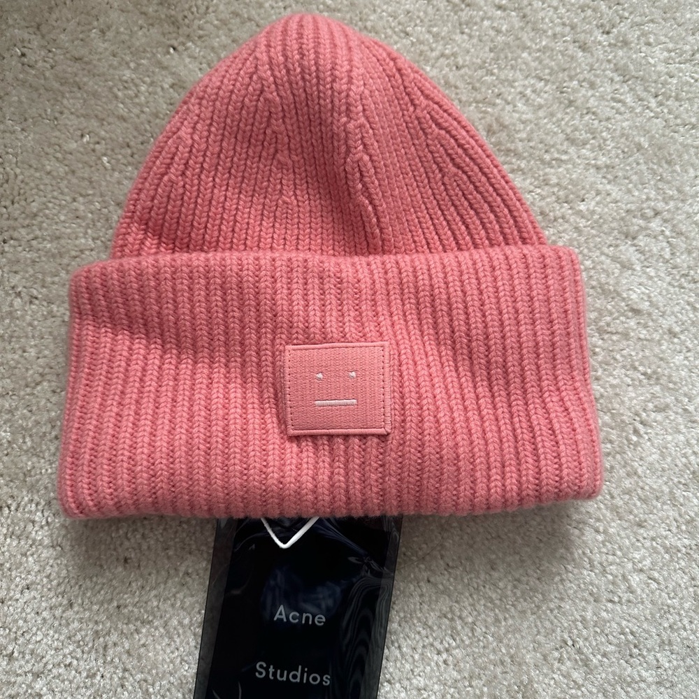 NWT light pink acne studio beanie
